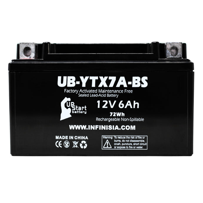 ytx7a-bs battery for tao tao 50cc scooter battery 12v 6ah compatible with kymco people 150 150cc scooter battery gas gy6 125cc 12v motorcycle moped generator batteries atv agm sla