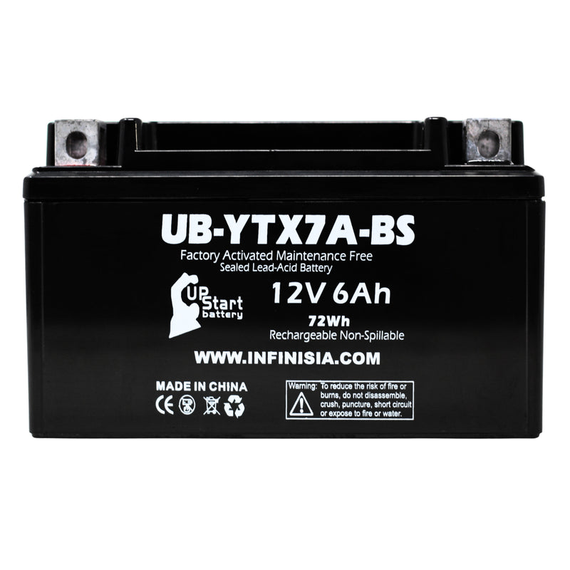 Load image into Gallery viewer, ytx7a-bs battery for tao tao 50cc scooter battery 12v 6ah compatible with kymco people 150 150cc scooter battery gas gy6 125cc 12v motorcycle moped generator batteries atv agm sla
