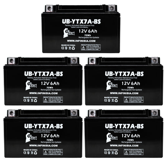 ytx7a-bs battery for tao tao 50cc scooter battery 12v 6ah compatible with kymco people 150 150cc scooter battery gas gy6 125cc 12v motorcycle moped generator batteries atv agm sla