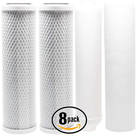 Reverse Osmosis Water Filter Kit - Includes Carbon Block Filters, PP Sediment Filter & Inline Filter Cartridge