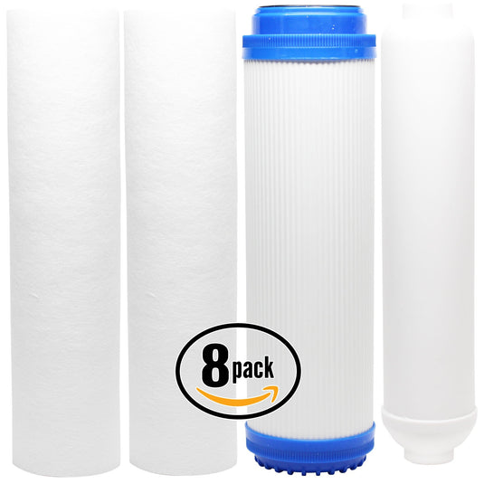 Reverse Osmosis Water Filter Kit - Includes PP Sediment Filters, GAC Filter & Inline Filter Cartridge