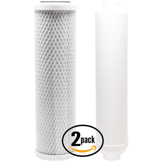 Reverse Osmosis Water Filter Kit - Includes Carbon Block Filter & Inline Filter Cartridge