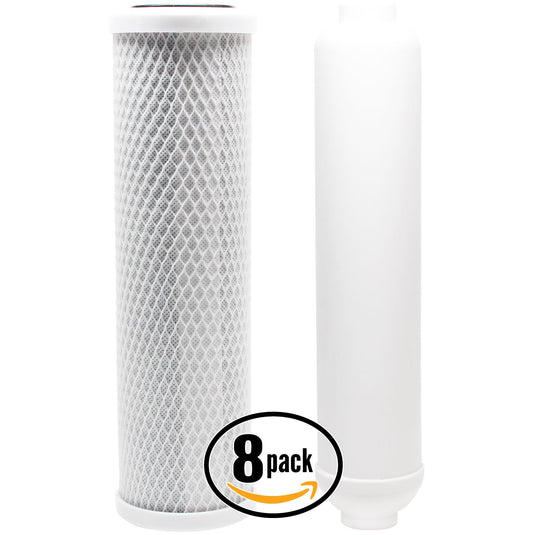 Reverse Osmosis Water Filter Kit - Includes Carbon Block Filter & Inline Filter Cartridge