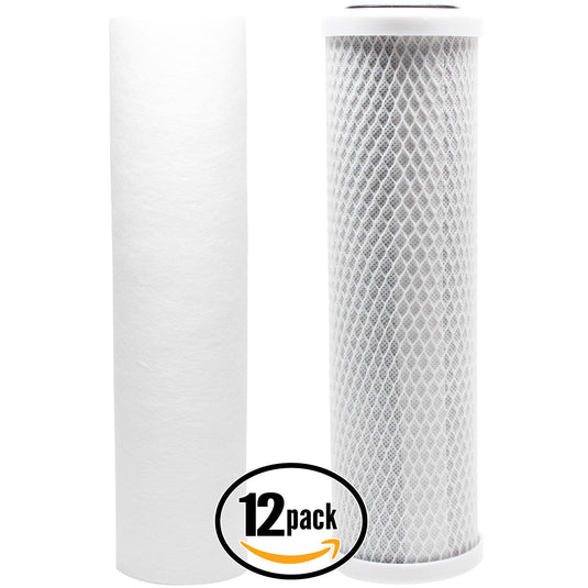 Reverse Osmosis Water Filter Kit - Includes Carbon Block Filter & PP Sediment Filter