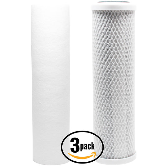 Reverse Osmosis Water Filter Kit - Includes Carbon Block Filter & PP Sediment Filter