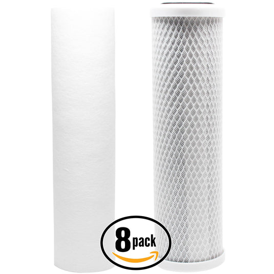 Reverse Osmosis Water Filter Kit - Includes Carbon Block Filter & PP Sediment Filter