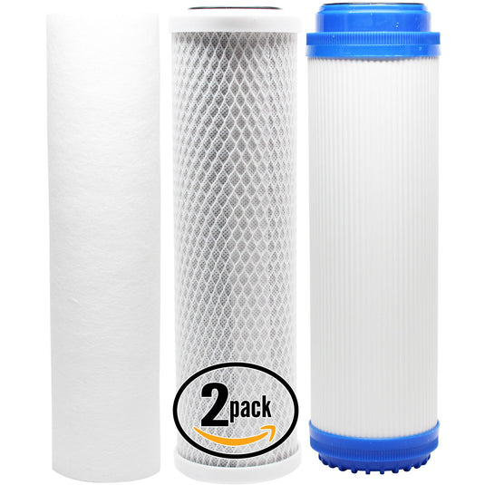 Reverse Osmosis Water Filter Kit - Includes Carbon Block Filter, PP Sediment Filter & GAC Filter