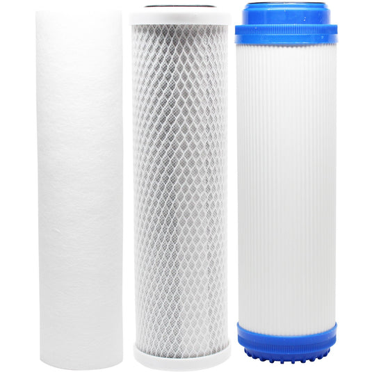 Reverse Osmosis Water Filter Kit - Includes Carbon Block Filter, PP Sediment Filter & GAC Filter